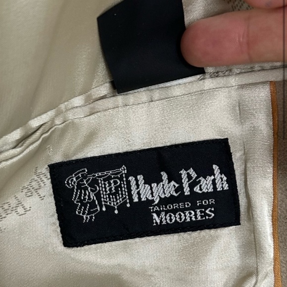 Vintage Hyde Park Tan Faux Suede Blazer 44R - Picture 3 of 14